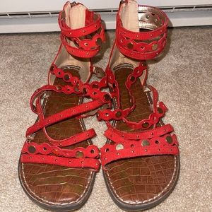 Sam Edelman Red Gladiator Sandals